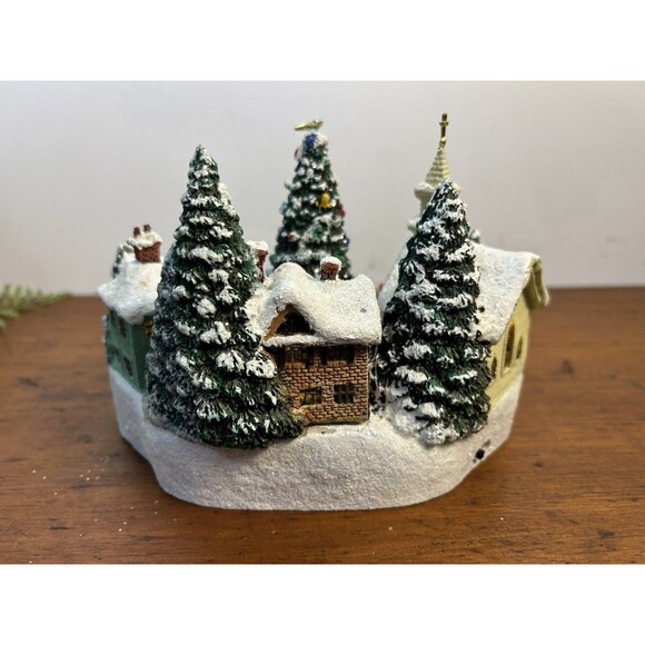 Vintage Thomas Kinkade St. Nicholas Circle Teleflora Diorama Music Box Works! - Picture 6 of 13